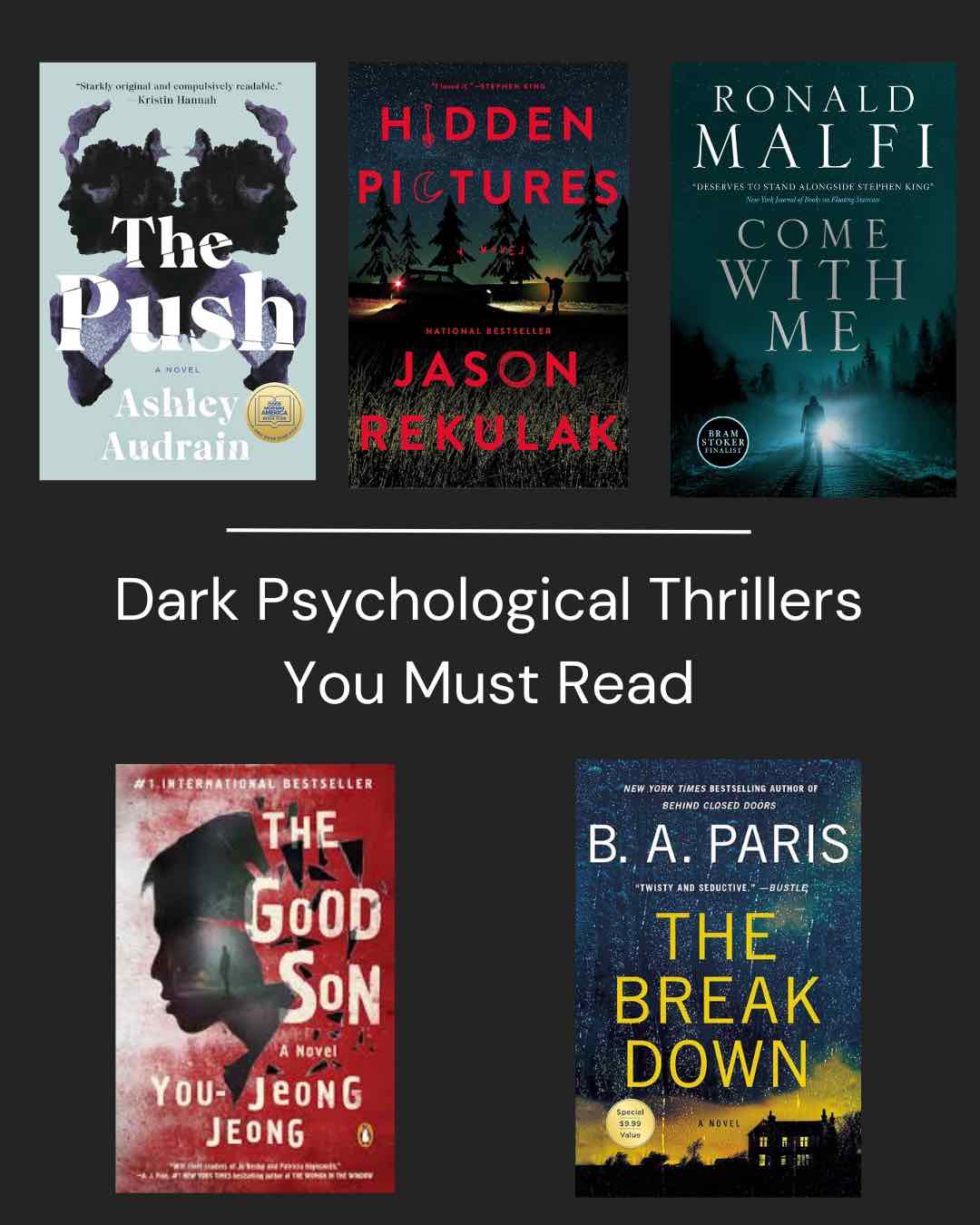 5 Dark Psychological Thrillers You Must Read